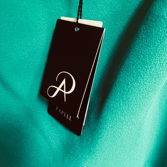 Adrianna Papell Women's One Shoulder Chiffon Gown Special Occasion Dress Size 14 - Picture 9 of 16